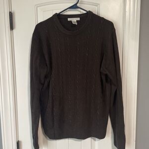 Geoffrey Beene Men's Cardigan Sweater size L Brown VERY GOOD